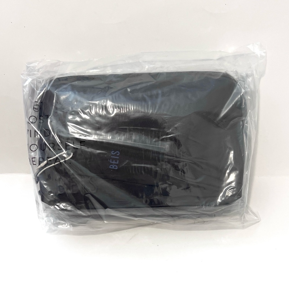 NWT BEIS Medium Cosmetic Zipper Pouch Espresso - Picture 3 of 4